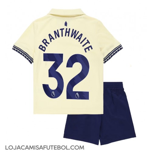 Camisa de Futebol Everton Jarrad Branthwaite #32 Equipamento Secundário Infantil 2025-26 Manga Curta (+ Calças curtas)